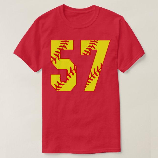 Fastpitch Softball Número 57 57 Softball Jersey U (Diseño del anverso)
