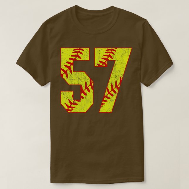 Fastpitch Softball Número 57 57 Softball Jersey U (Diseño del anverso)