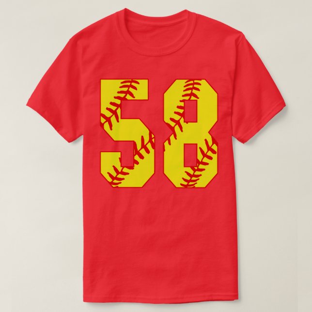 Fastpitch Softball Número 58 58 Softball Jersey U (Diseño del anverso)