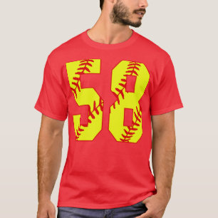 Fastpitch Softball Número 58 58 Softball Jersey U
