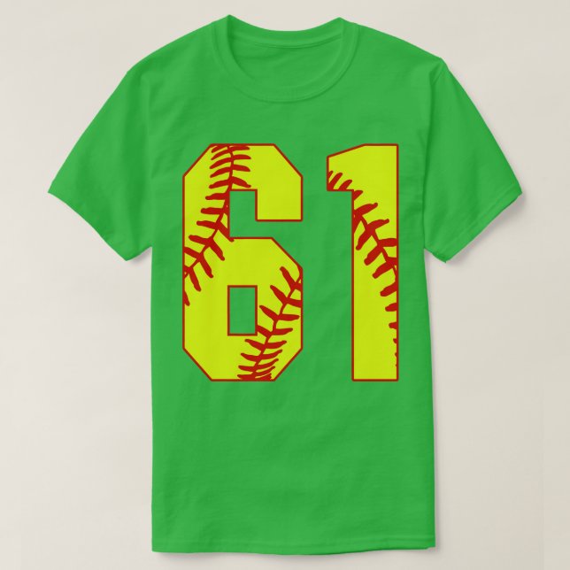 Fastpitch Softball Número 61 61 Softball Jersey U (Diseño del anverso)