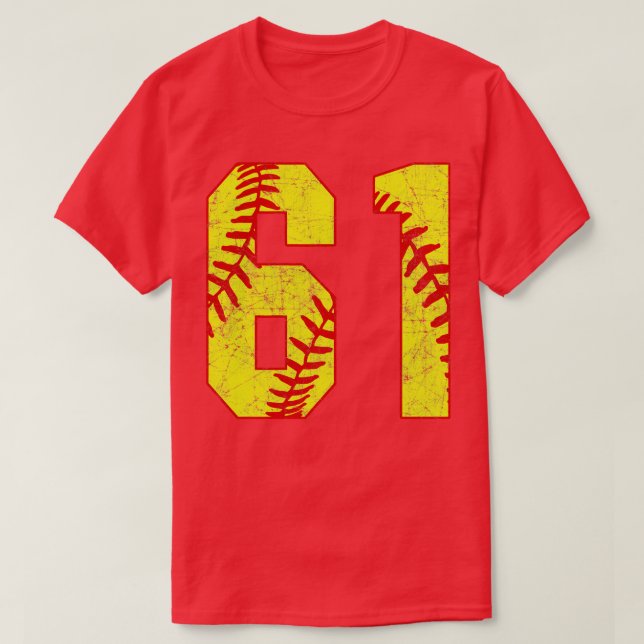 Fastpitch Softball Número 61 61 Softball Jersey U (Diseño del anverso)