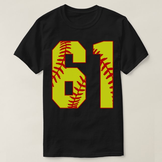 Fastpitch Softball Número 61 61 Softball Jersey U (Diseño del anverso)