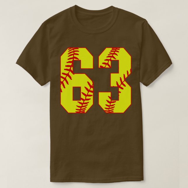 Fastpitch Softball Número 63 63 Softball Jersey U (Diseño del anverso)