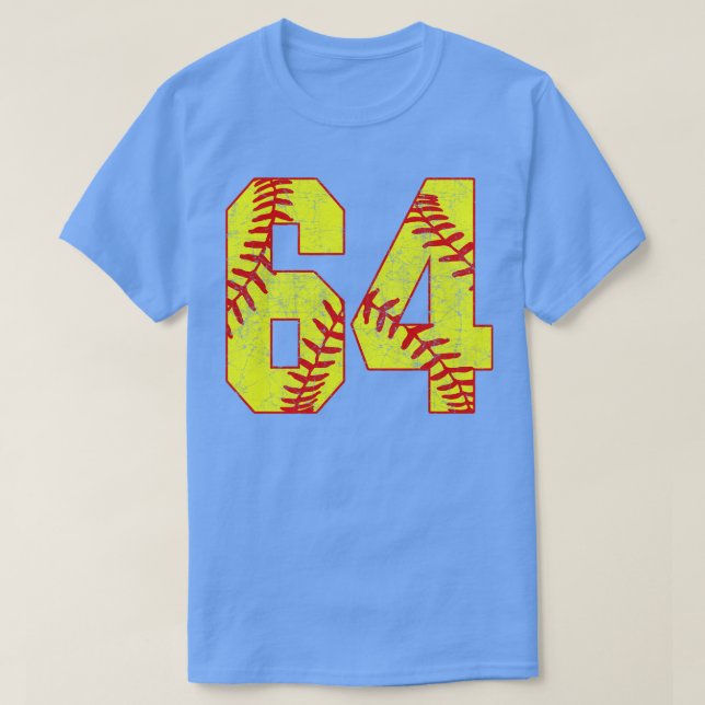 Fastpitch Softball Número 64 64 Softball Jersey U (Diseño del anverso)