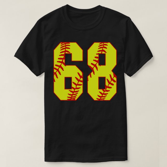 Fastpitch Softball Número 68 68 Softball Jersey U (Diseño del anverso)