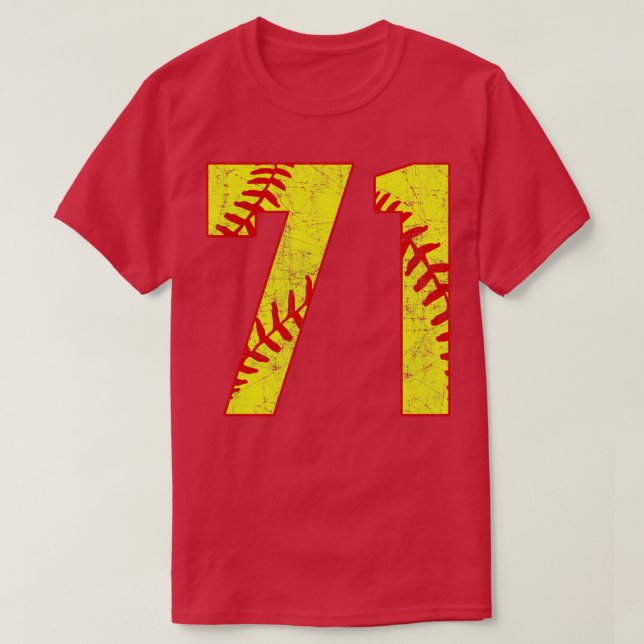 Fastpitch Softball Número 71 71 Softball Jersey U (Diseño del anverso)