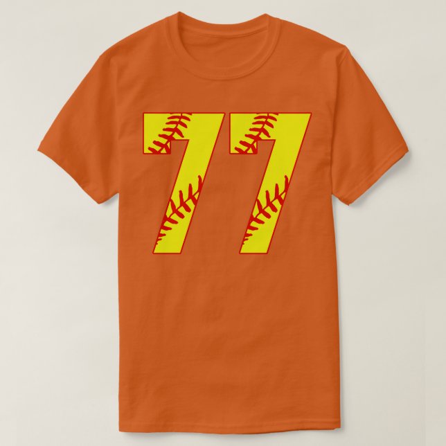 Fastpitch Softball Número 77 77 Softball Jersey U (Diseño del anverso)