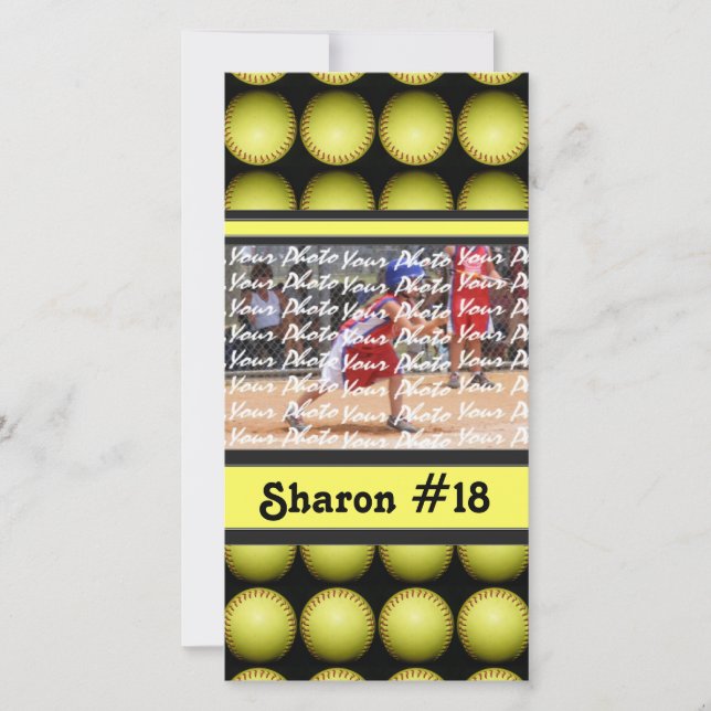 Fastpitch Softball Photo Card (Anverso)