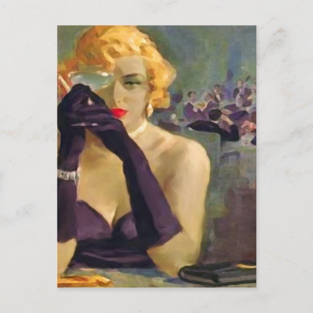 Fatale femenino - postal / invitaciones (Anverso)