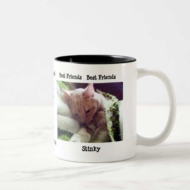 Fatboy y taza Stinky de los "mejores amigos" (Derecha)