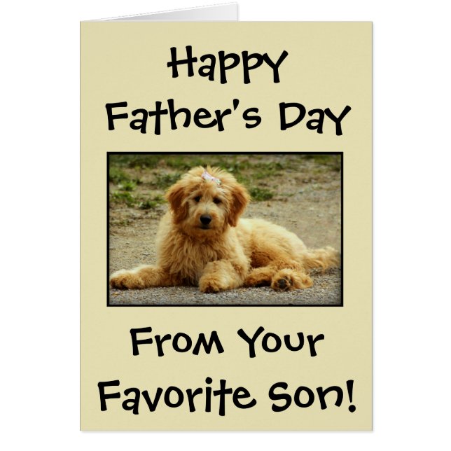 Father's Day Personalized From The Dog Photo Card (Frente)