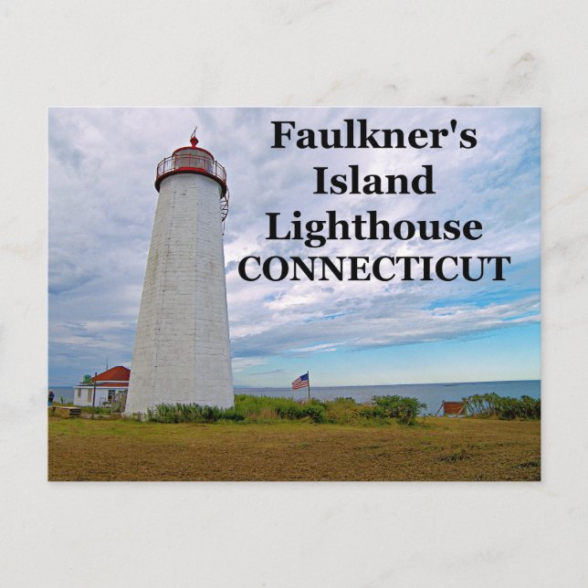 Faulkner's Island Lighthouse, tarjeta postal de Co (Anverso)