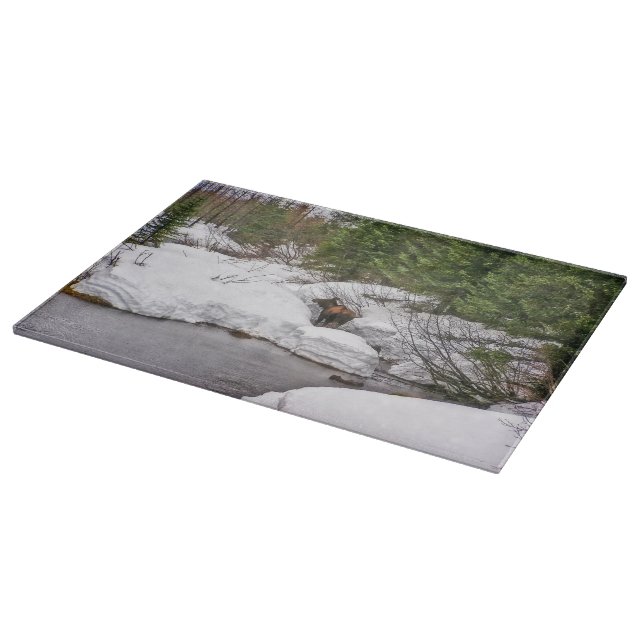 Fauna de cristal de los alces de la tabla de (Borde)