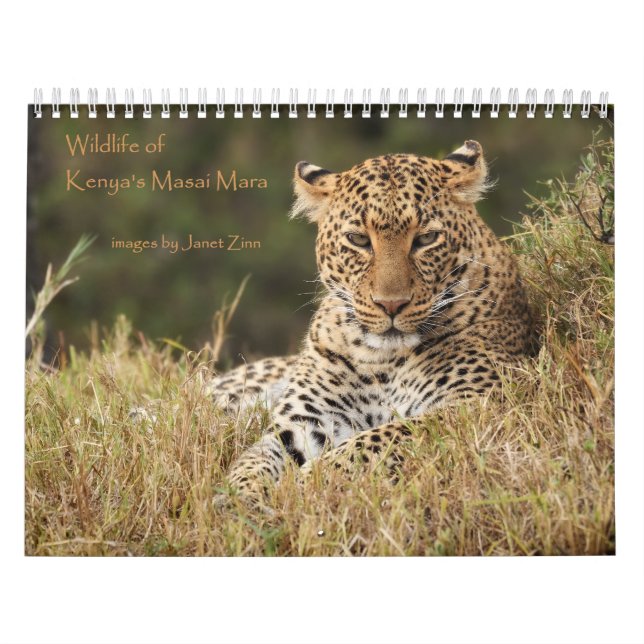 Fauna del calendario de Mara del Masai de Kenia (Tapa)