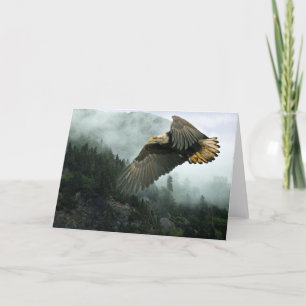 FAUNA Eagle calvo y tarjetas de felicitación
