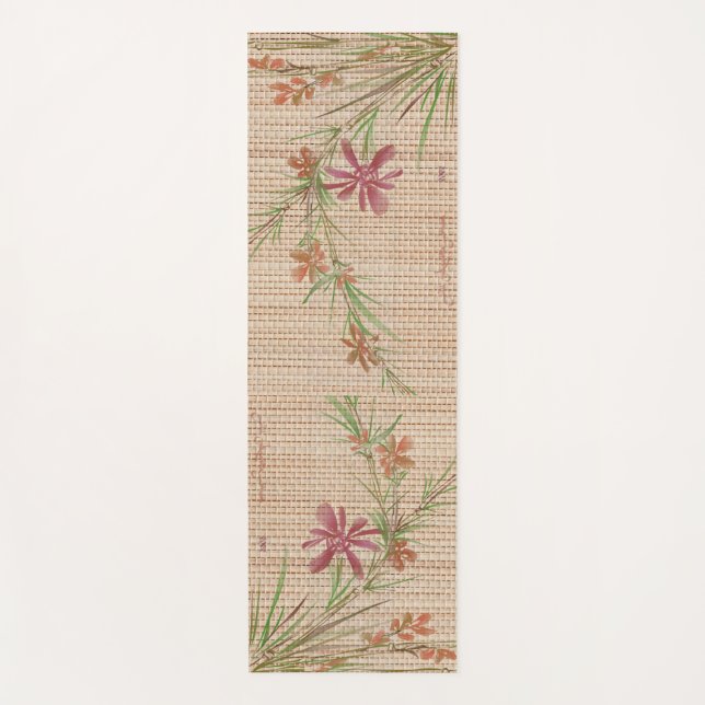 Faux Bamboo Original Art Yoga Mat (Anverso)