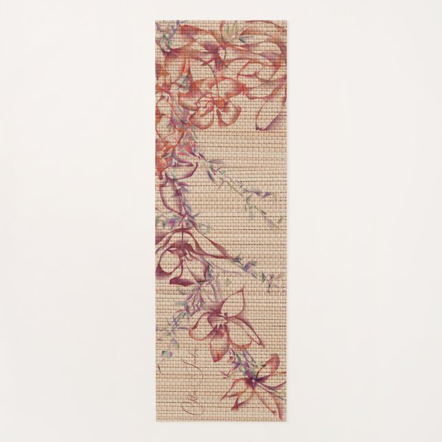 Faux Bamboo Original Art Yoga Mat (Anverso)
