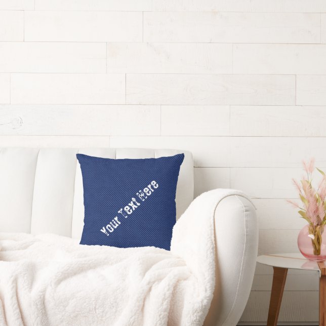 Faux Blue Jeans Cojín decorativo con texto Persona (Sofá)