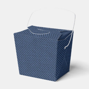 Faux Blue Jeans Denim Fabric Favor o Cajas de Rega