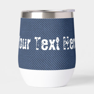 Faux Blue Jeans Fabric Personalizado Texto persona