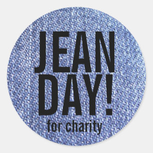 Faux Blue Jeans Pegatinas del Día Casual