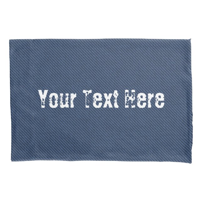 Faux Blue Jeans Pillow Funda con Personalizado Tex (Anverso)