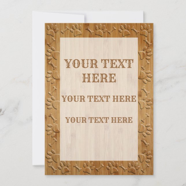 Faux Caras De Perro De Madera Y Huesos (Anverso)