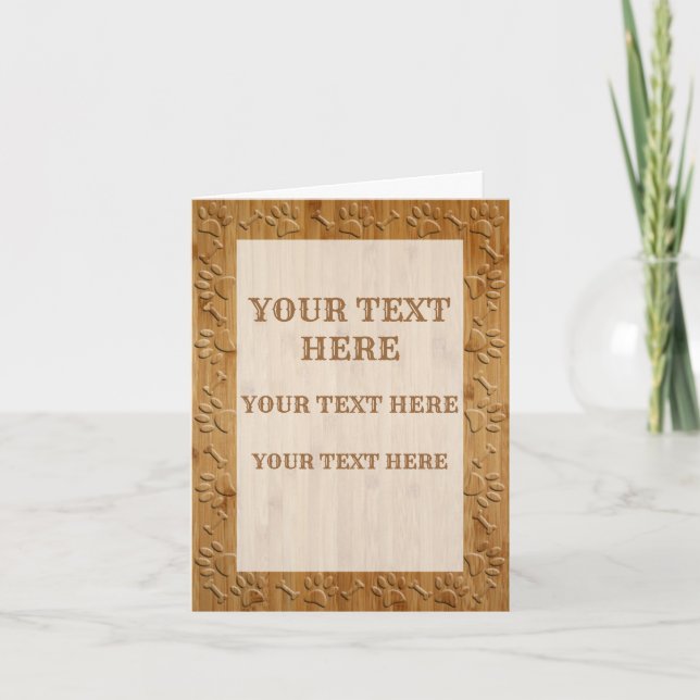 Faux Caras De Perro De Madera Y Huesos (Anverso)