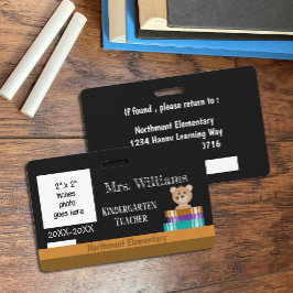 Faux Chalkboard Tarjeta de identificación de foto 