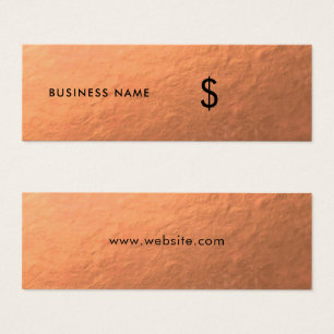 Faux Copper Relieve metalizado Brown Price Tag