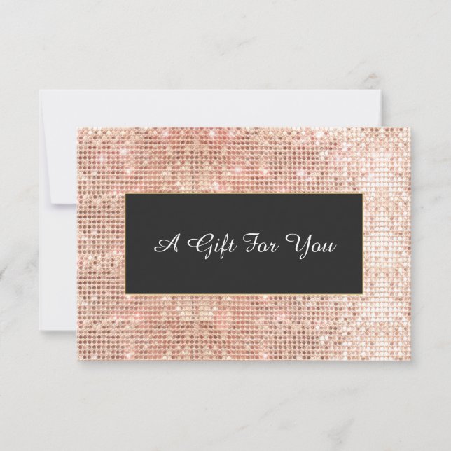 Faux Copper Sequins Spa y certificado de regalo de (Anverso)