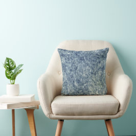 Faux Denim Acid Wash Blue Jean Cojín decorativo