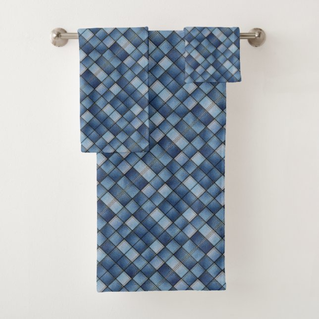Faux Denim Patchwork Diamond Pattern (In situ)