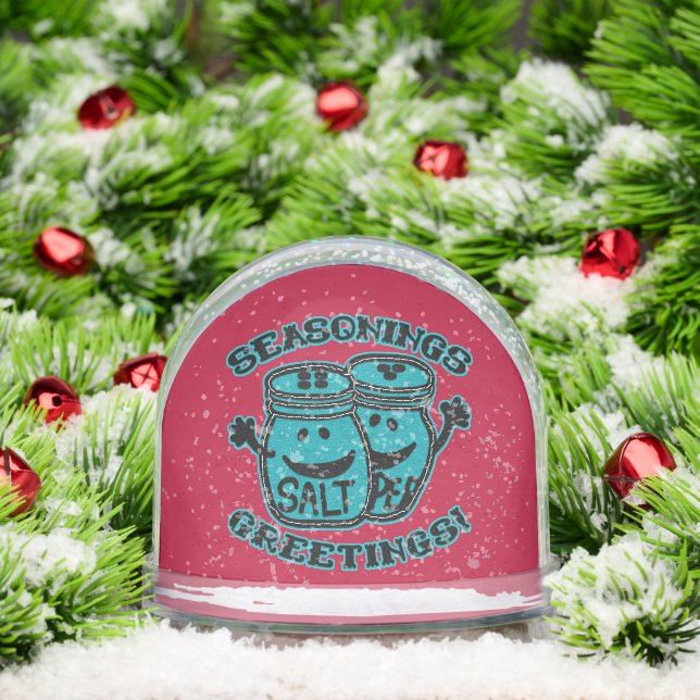 Faux Felt Style Salt & Pepper Seasonings Greetings (Navidad)