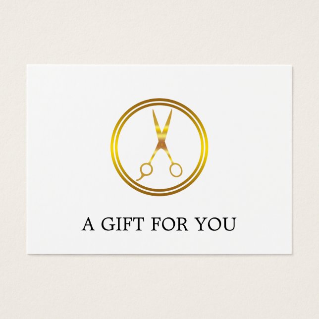 Faux Gold Circle Scissor Minimal Elegant (Frente)