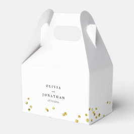 Faux Gold Confetti | Caja de Favor de Bodas Modern