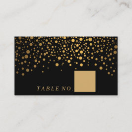 Faux Gold Confetti puntos en las negras tarjetas