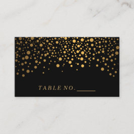 Faux Gold Confetti puntos en las negras tarjetas