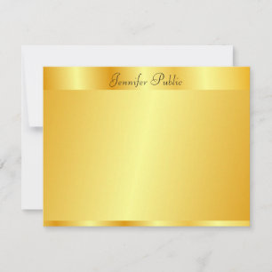 Faux Gold Elegant Hand Script Name Plantilla de te