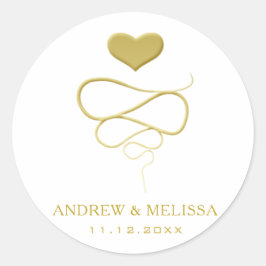 Faux Gold Heart Ornament | PEGATINA BODA