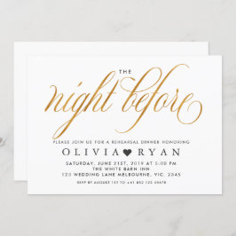 Faux gold la noche anterior a la invitación