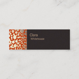 Faux Gold Leaf Circle Pattern Naranja tarjeta de v