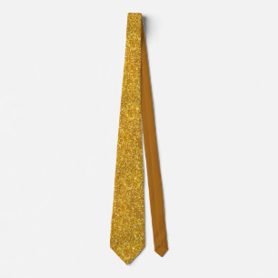 Faux Gold Luxe Purpurina brillante Fiesta Corbata
