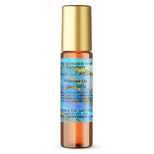 Faux Gold & Opal Stone Perfume Roller Etiqueta de 