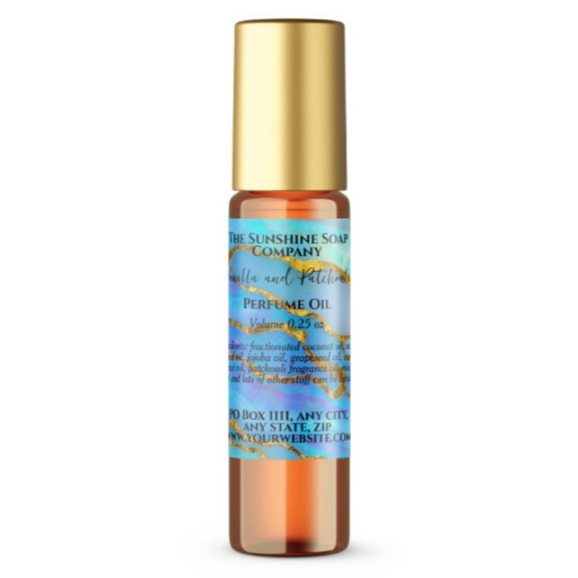 Faux Gold & Opal Stone Perfume Roller Etiqueta de  (Subido por el creador)
