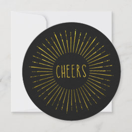 Faux Gold Party Invitación a la fiesta de Año Nuev