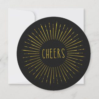 Faux Gold Party Invitación a la fiesta de Año Nuev