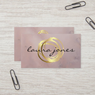 Faux Gold Pintado Circle Designer - Tarjeta de vis