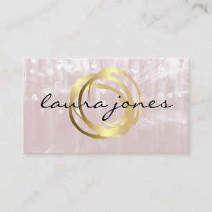 Faux Gold Pintado Circle Designer - Tarjeta de vis